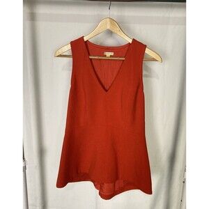 🎆 NEW YEAR SALE🥂 Leifsdottir Anthropologie Fitted Top Size 2 Orange Hara Peplum